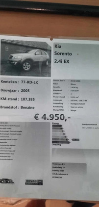 Kia Sorento cena 20500 przebieg: 174500, rok produkcji 2005 z Częstochowa małe 529